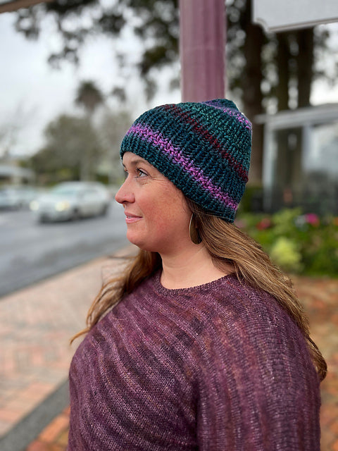 Bijou Beanie - Black Cat Knit Co - Printed Pattern