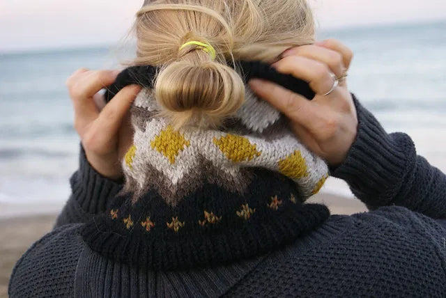 Bitterroot Cowl - Black Cat Knit Co - Printed Pattern