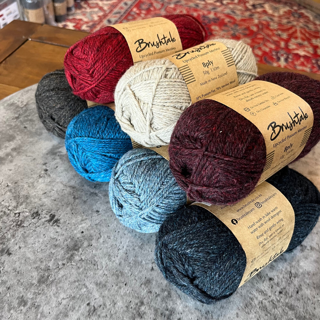 Brushtale Upcycled Possum Merino Yarn // 8ply