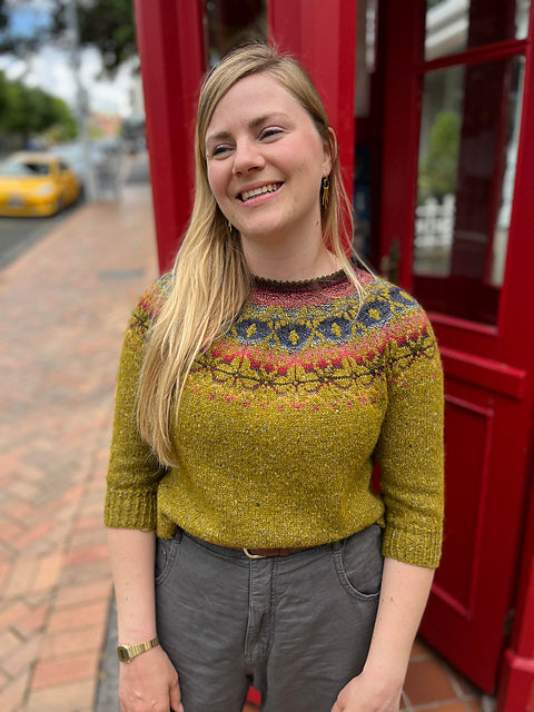 Calypso Sweater - Black Cat Knit Co - Printed Pattern