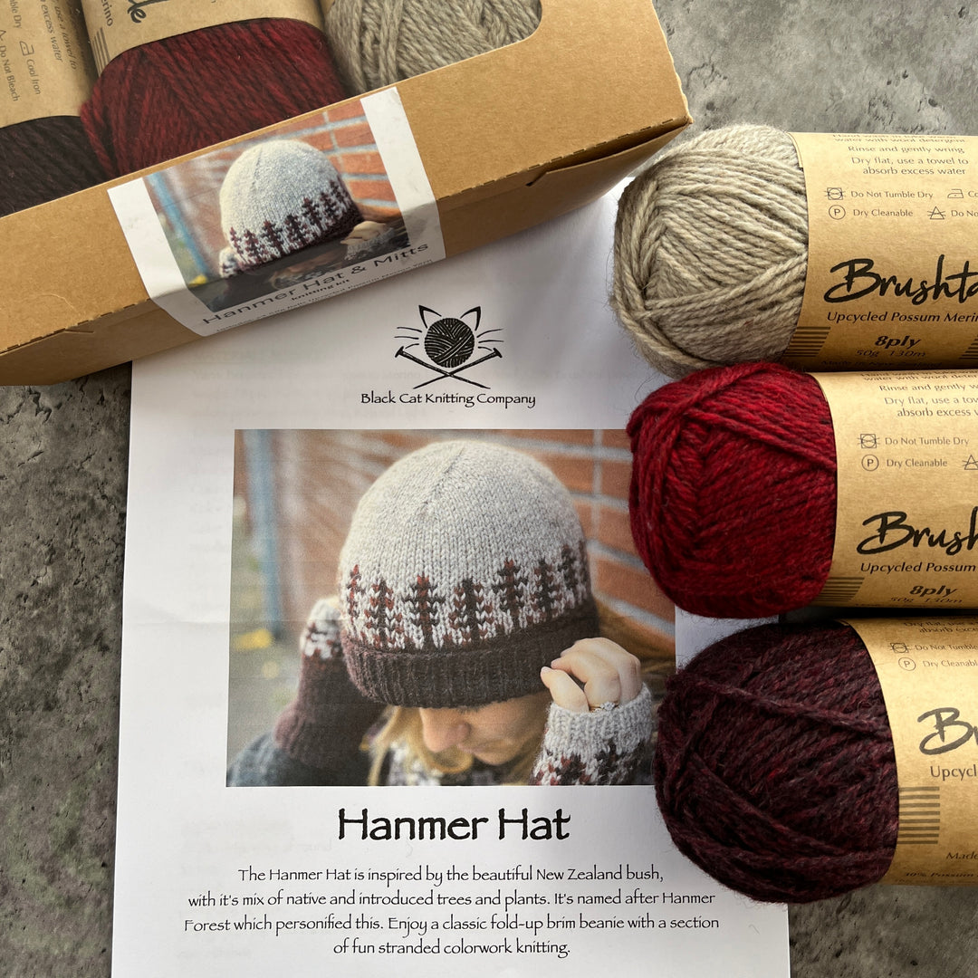 Black Cat Knit Co // Hanmer Hat and Mitts Kit