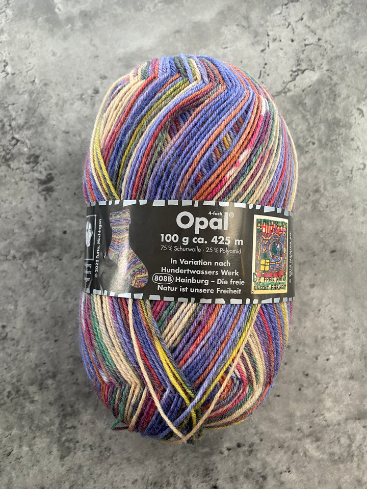 Opal Hundertwasser Self Patterning Sock Yarn // 4ply