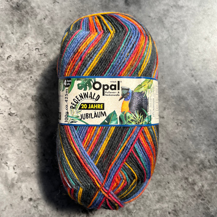 Opal Regenwald Self Patterning Sock Yarn // 4ply