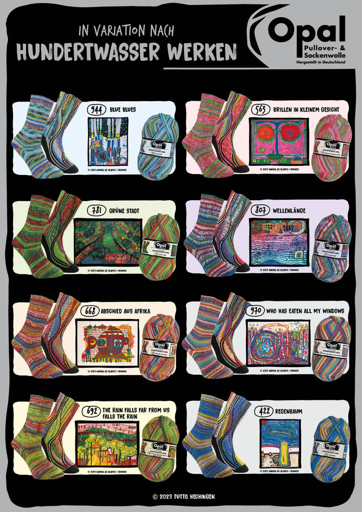 Opal Hundertwasser Self Patterning Sock Yarn // 4ply