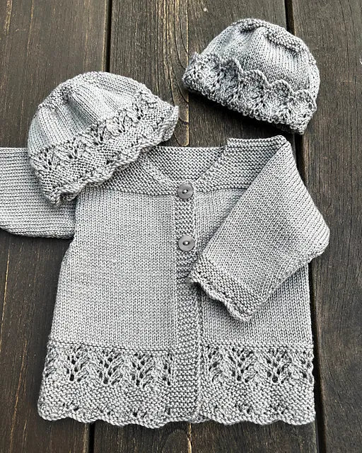 Amelie Cardigan and Hat by The Kiwi Stitch & Knit Co - Printed Pattern