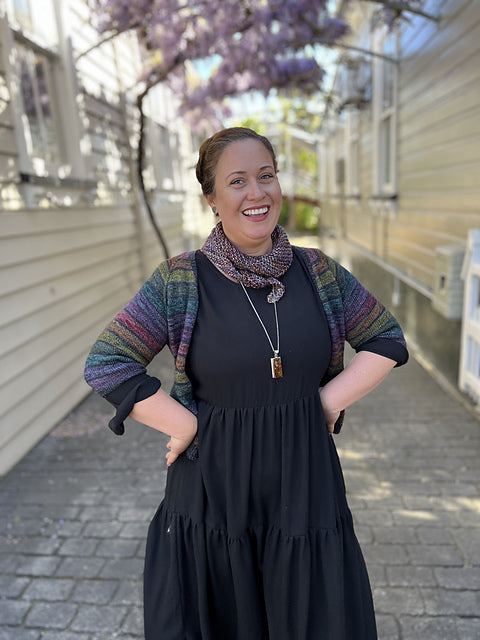 Firebird Scarf - Black Cat Knit Co - Printed Pattern