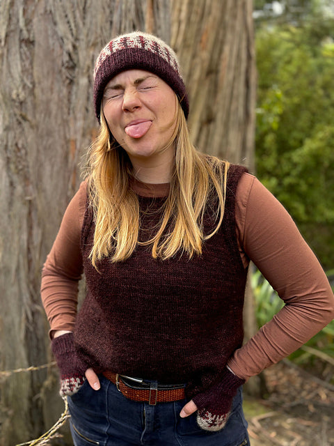 Hanmer Hat - Black Cat Knit Co - Printed Pattern
