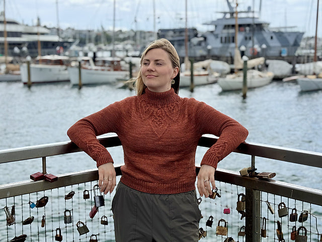 Maeve Sweater - Black Cat Knit Co - Printed Pattern