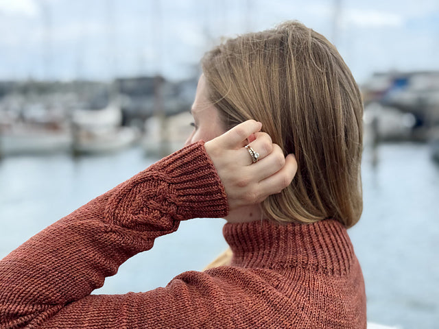 Maeve Sweater - Black Cat Knit Co - Printed Pattern