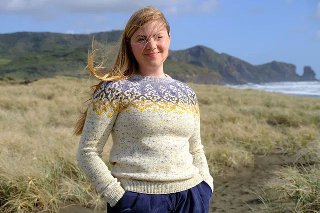 Ombeline Sweater - Black Cat Knit Co - Printed Pattern