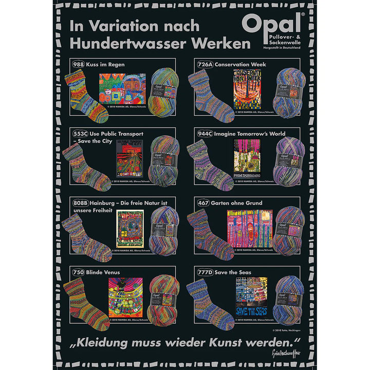 Opal Hundertwasser Self Patterning Sock Yarn // 4ply
