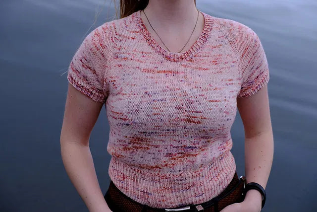 Rosewater Tee- Black Cat Knit Co - Printed Pattern