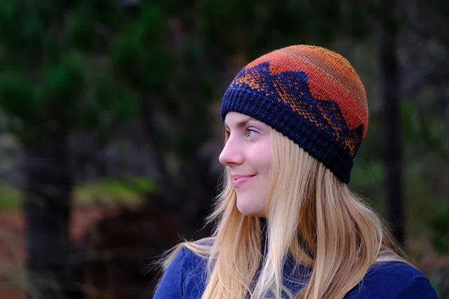 Wildfire Hat Sport -Black Cat Knit Co -  Printed Pattern