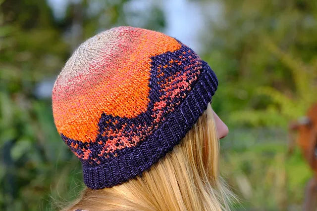 Wildfire Hat Worsted -Black Cat Knit Co - Printed Pattern