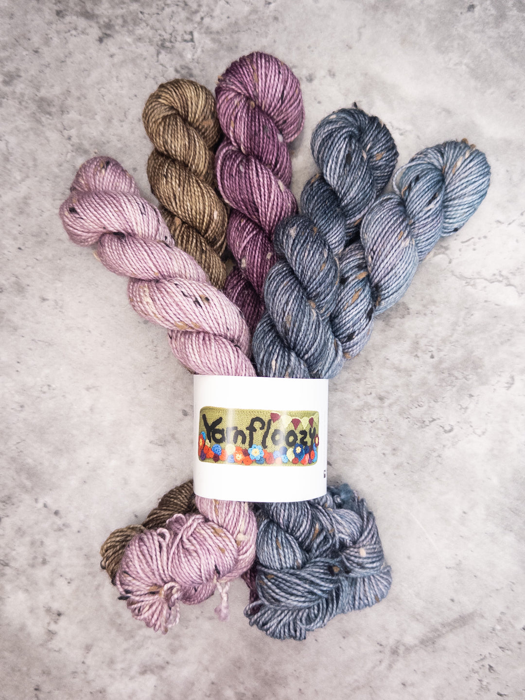 Yarnfloozy Donegal Nep // Mini Skein Sets // 4ply