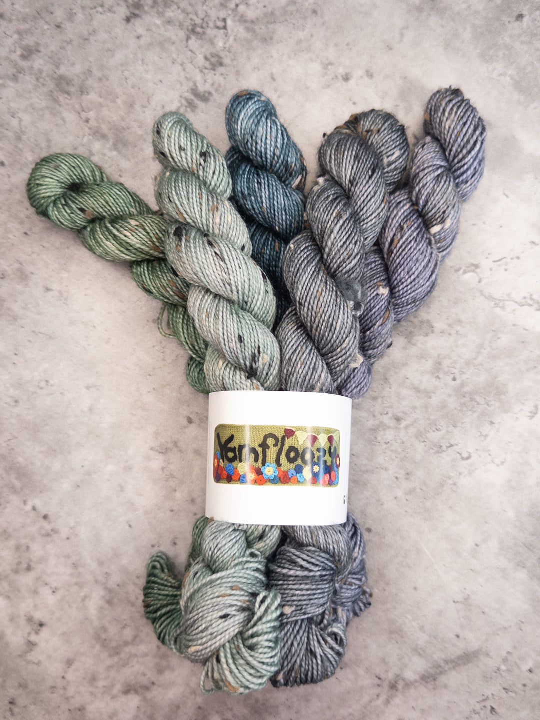 Yarnfloozy Donegal Nep // Mini Skein Sets // 4ply