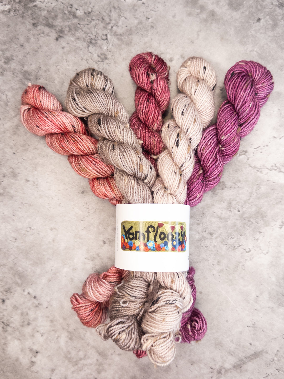 Yarnfloozy Donegal Nep // Mini Skein Sets // 4ply
