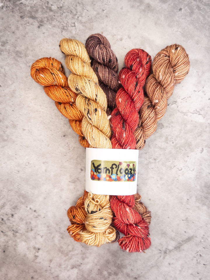 Yarnfloozy Donegal Nep // Mini Skein Sets // 4ply