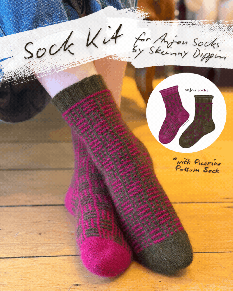 Socks Kit for Anjou Socks by Skeinny Dippin