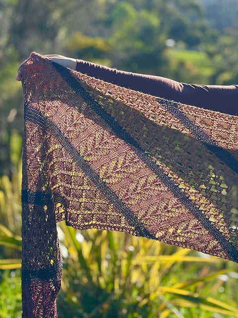 Herbalist Apothecary Shawl - Black Cat Knit Co. - Printed Pattern