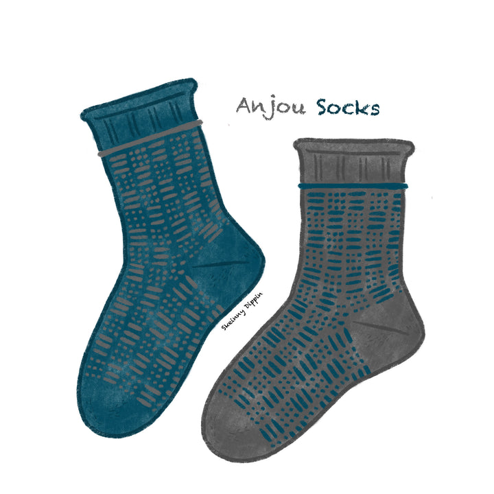 Socks Kit for Anjou Socks by Skeinny Dippin