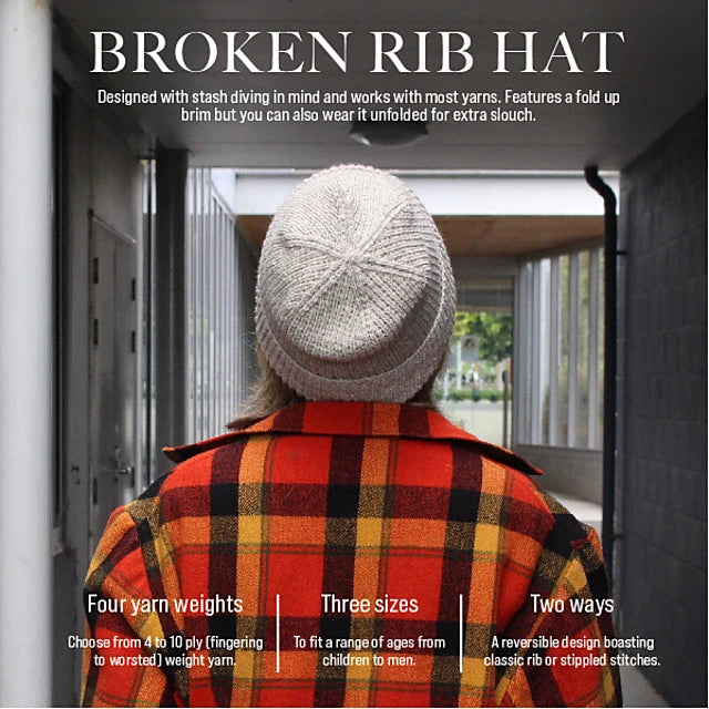 Broken Rib Hat by Purl Foundry - Printed Pattern