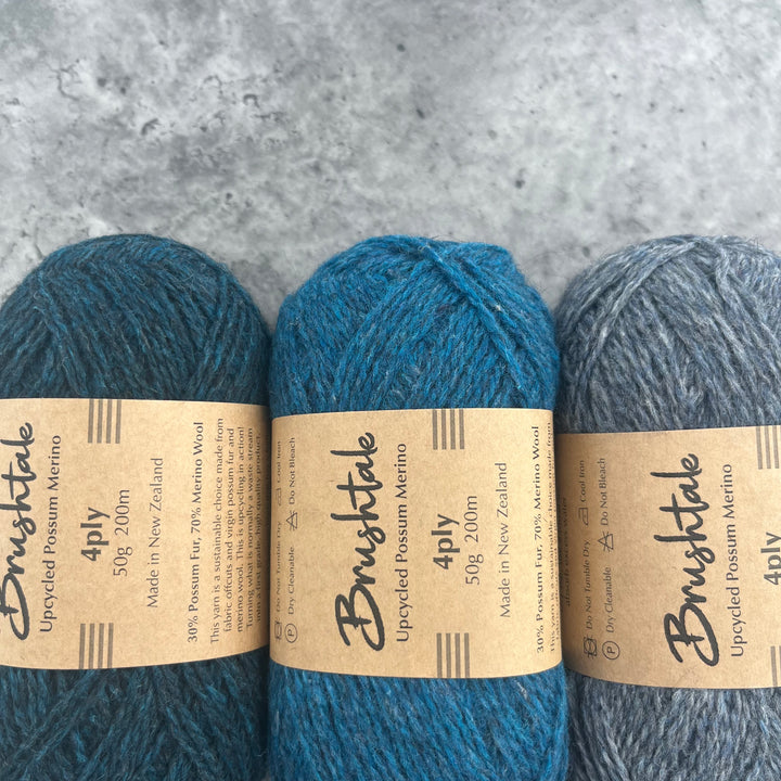 Brushtale Upcycled Possum Merino Yarn // 4ply