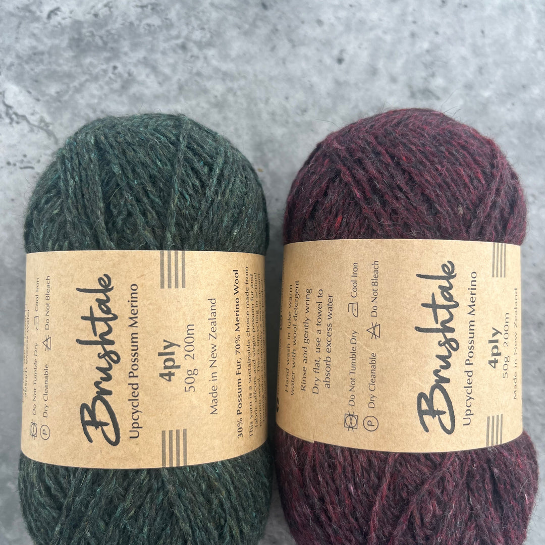 Brushtale Upcycled Possum Merino Yarn // 4ply