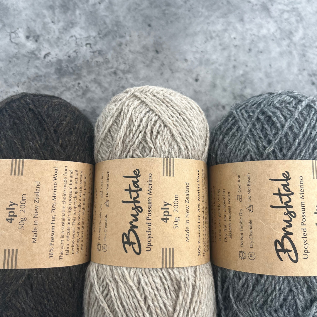 Brushtale Upcycled Possum Merino Yarn // 4ply