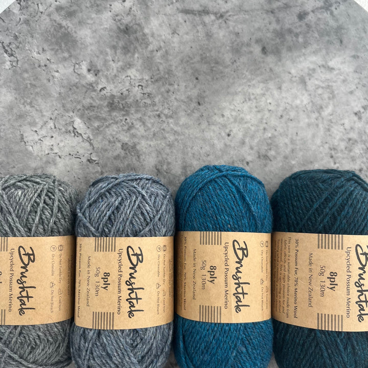 Brushtale Upcycled Possum Merino Yarn // 8ply