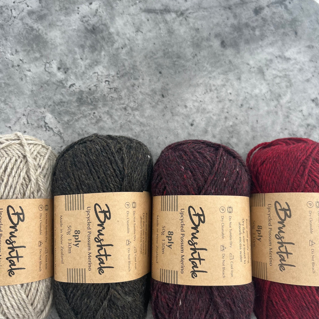 Brushtale Upcycled Possum Merino Yarn // 8ply
