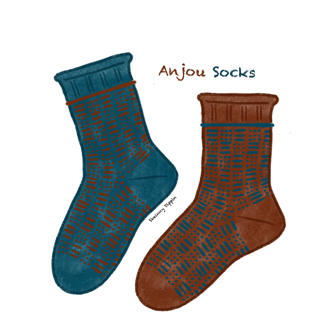 Socks Kit for Anjou Socks by Skeinny Dippin