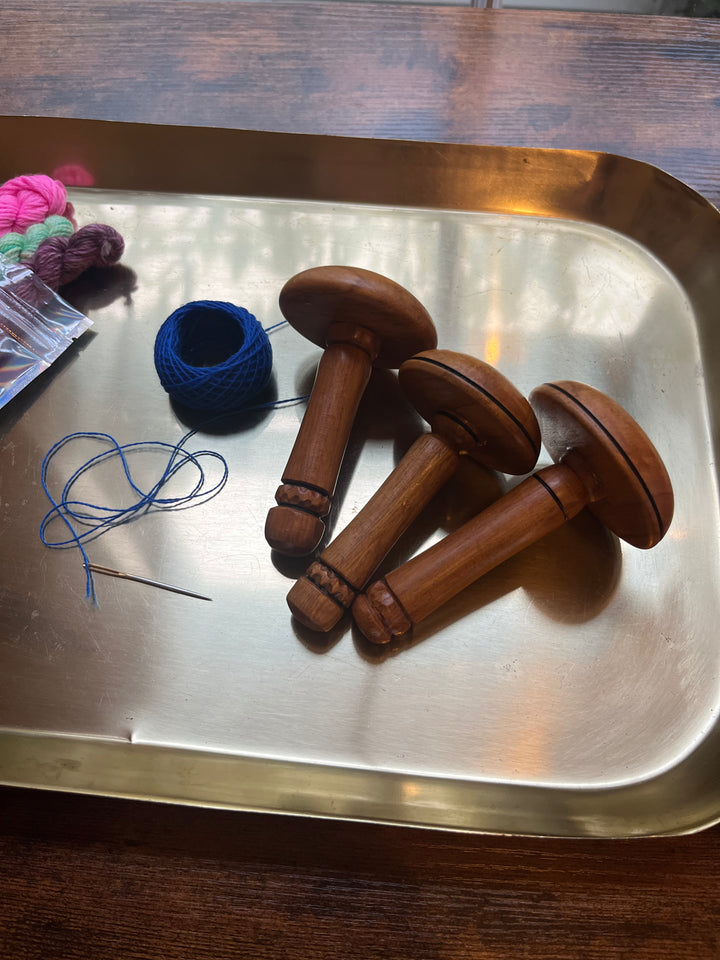 Hand-crafted Wooden Darning Mushrooms