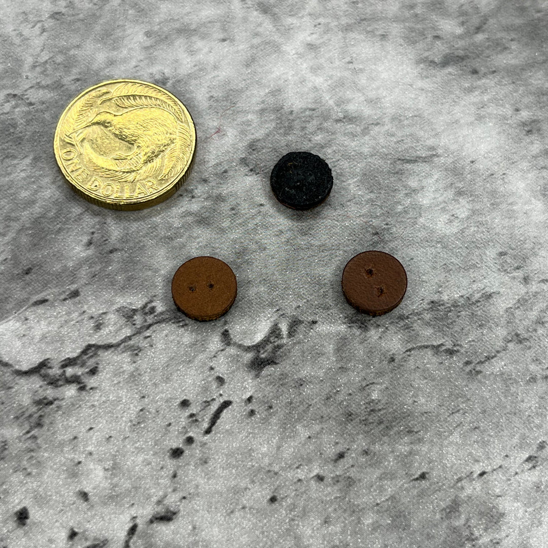 Dijon Leather Button - 10mm