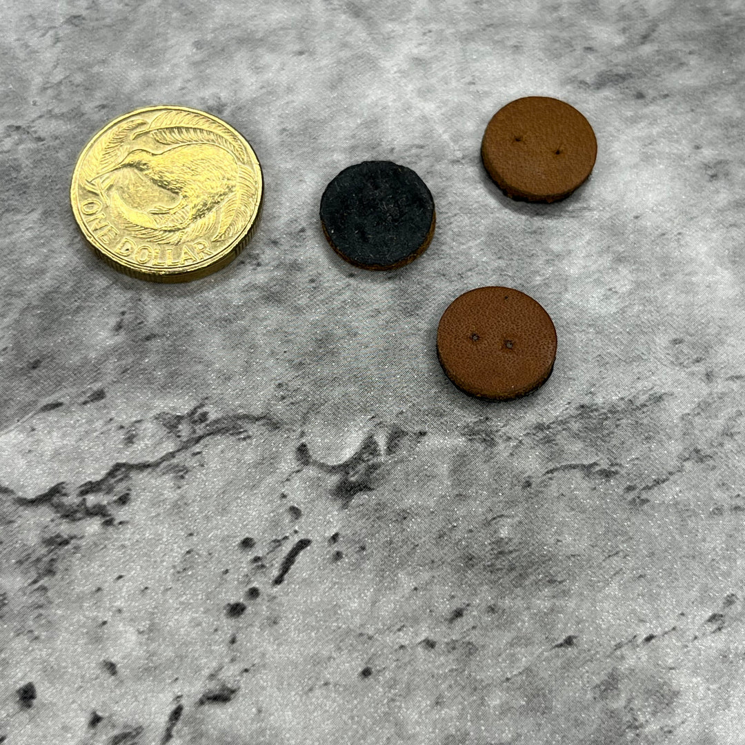 Dijon Leather Button - 14mm