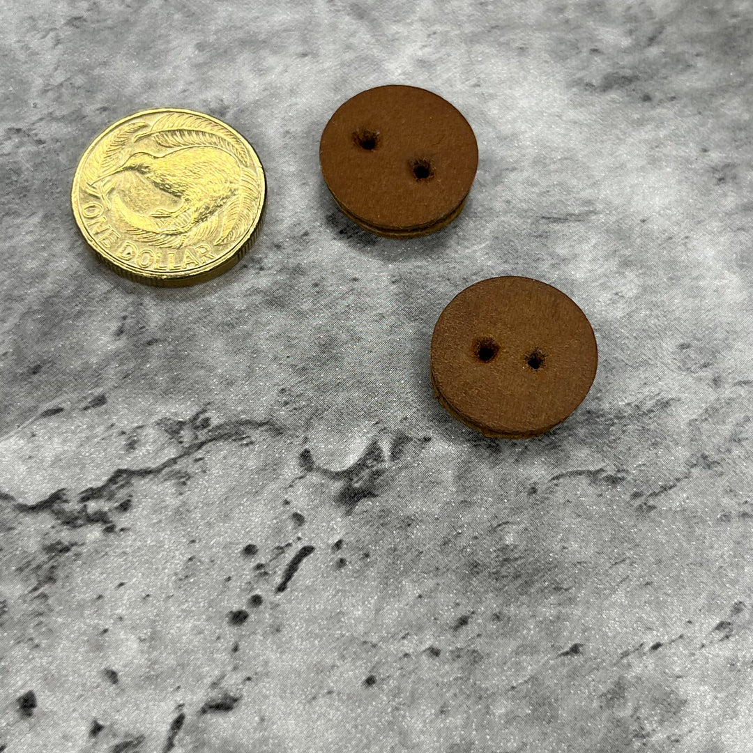 Dijon Leather Button - 19mm