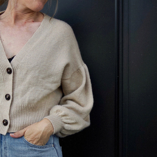 Gather Sleeve Cardi by Purl Foundry - Printed Pattern