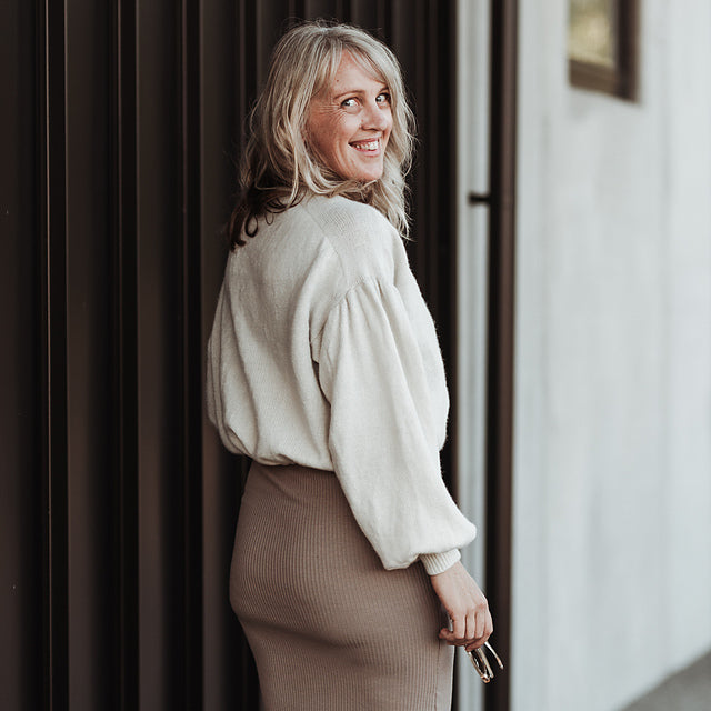 Gather Sleeve Sweater by Purl Foundry - Printed Pattern