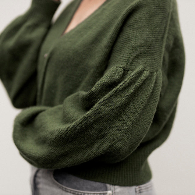 Gather Sleeve Cardi by Purl Foundry - Printed Pattern