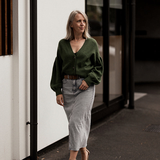 Gather Sleeve Cardi by Purl Foundry - Printed Pattern