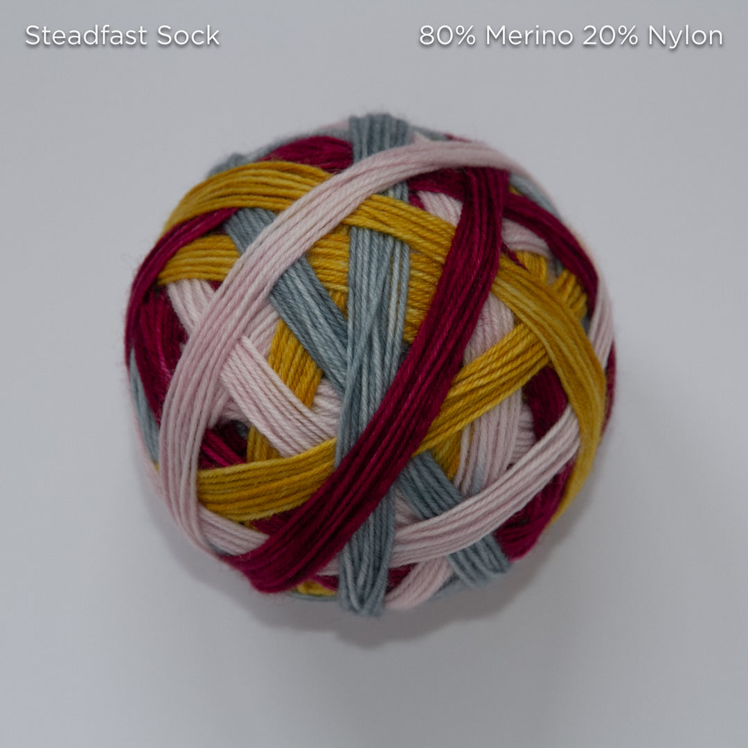 Mrs Peacock Yarns Self-Striping Sock Yarn // Socktober