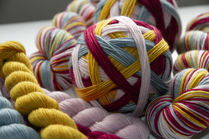 Mrs Peacock Yarns Self-Striping Sock Yarn // Socktober