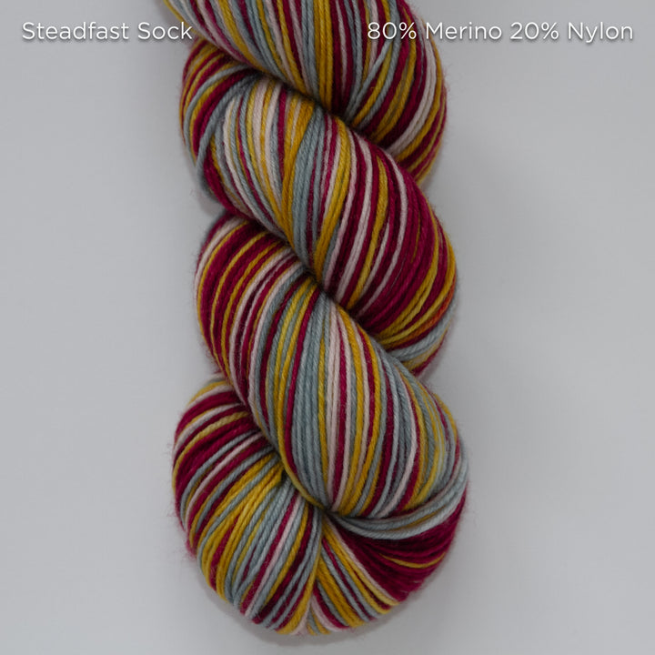 Mrs Peacock Yarns Self-Striping Sock Yarn // Socktober