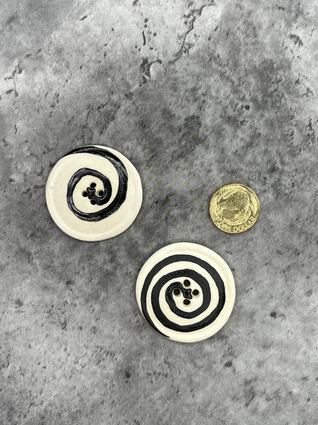 Handmade Ceramic Button L335 -45mm