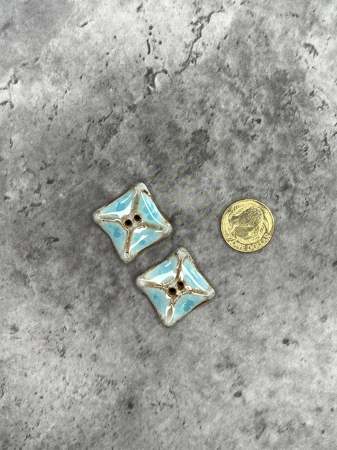Handmade Ceramic Button L373 B -25mm