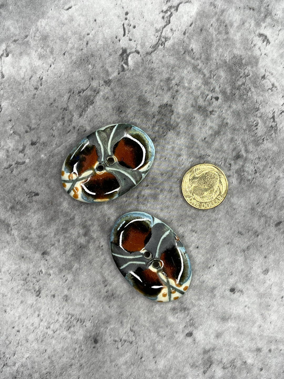 Handmade Ceramic Button L513 -27mm