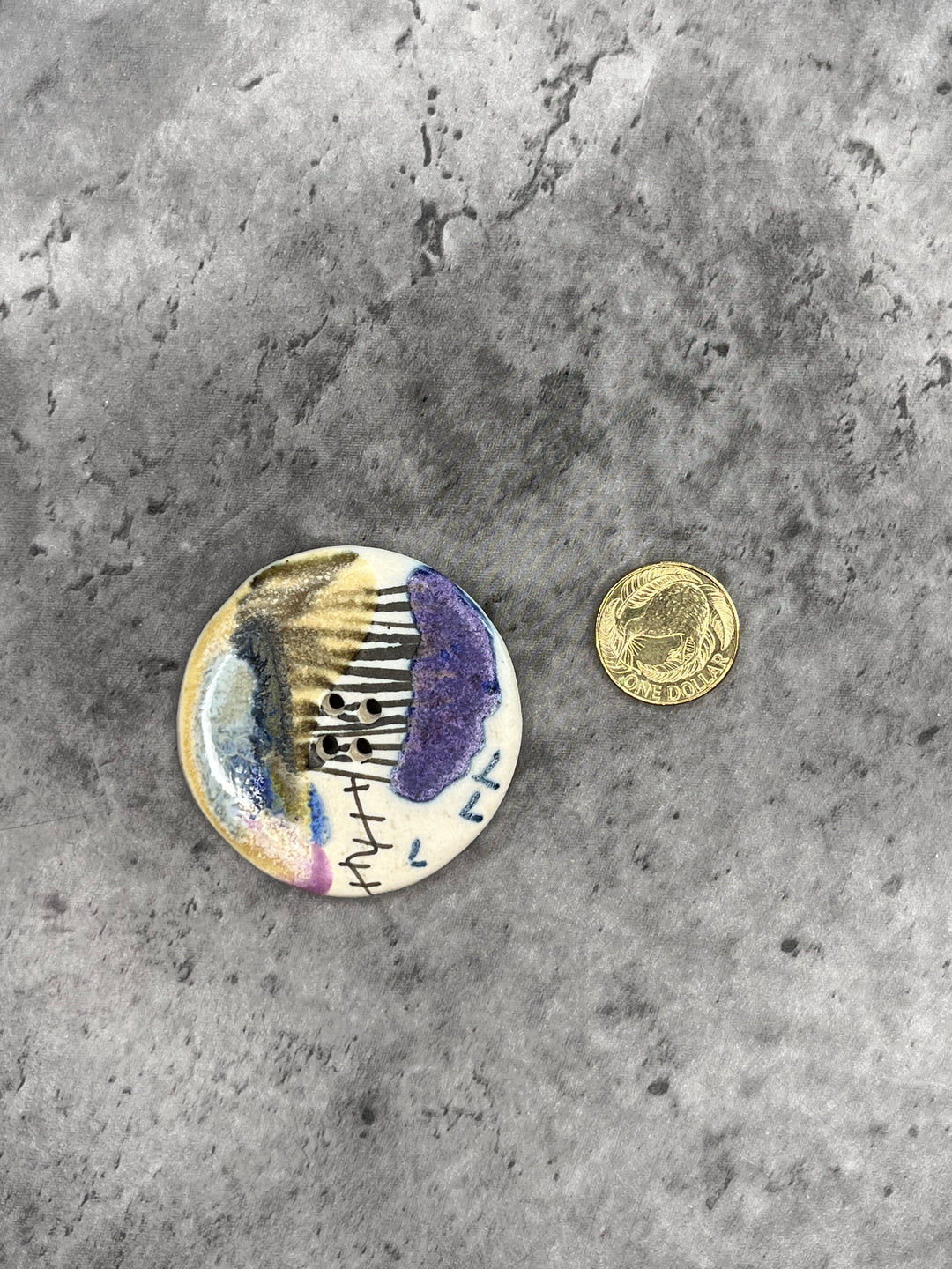 Handmade Ceramic Button L517- 55mm