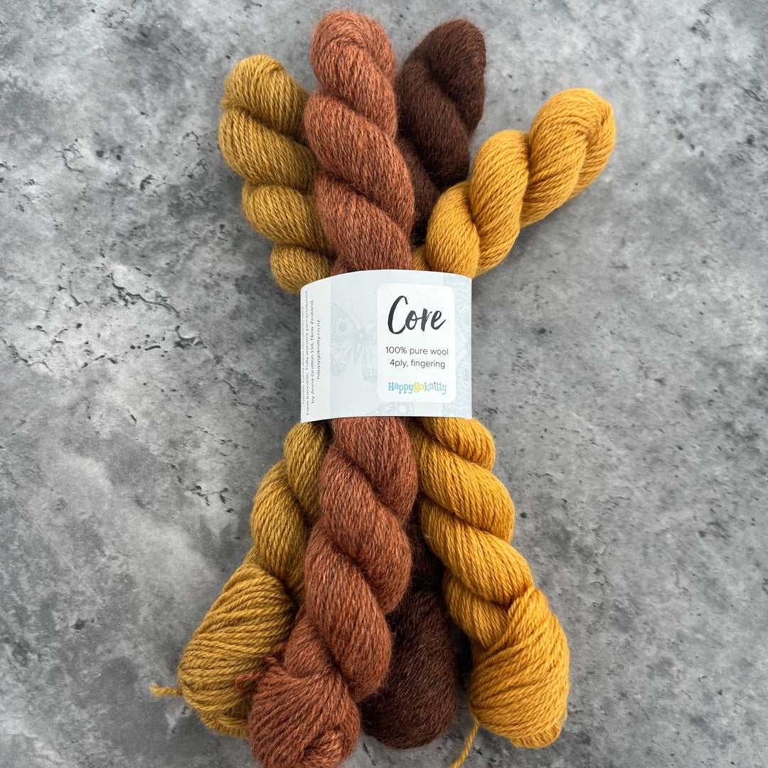 Happy Go Knitty Core // Mini Skein Sets 4ply