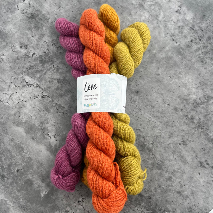 Happy Go Knitty Core // Mini Skein Sets 4ply