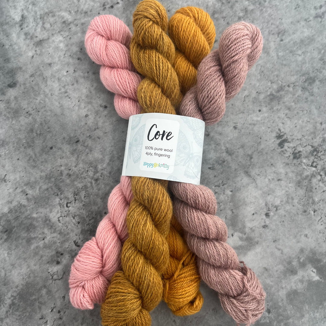 Happy Go Knitty Core Mini Skein Sets 4ply